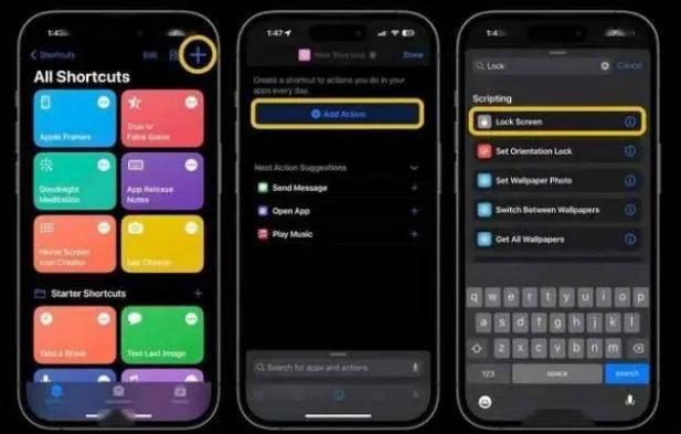 沙嘴街道苹果14锁屏维修店分享iPhone14升级iOS16.4后如何创建锁屏快捷方式 